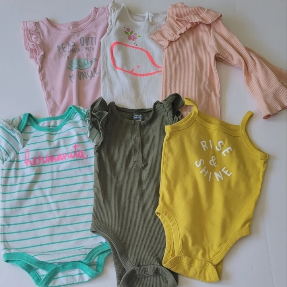 Six Baby Bodysuits